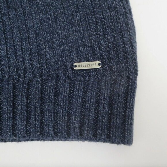 NWT Hollister Ribbed Cropped Boyfriend Cardigan Size Small Navy Blue Sweater - Picture 6 of 6